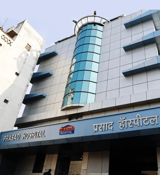 Prasad Hospital building in Brahmpura, Muzaffarpur